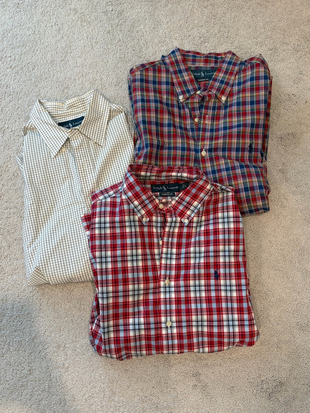 Ralph Lauren button down shirts- men’s, set of 3
